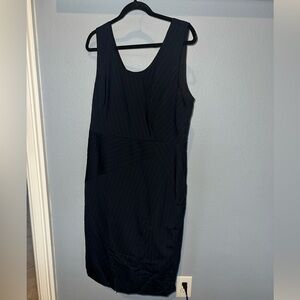 NWT Classiques Entier Womens Pinstripe Sleeveless Sheath Dress Size 14